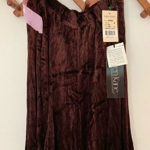 Karen Kane L Skirt Bordeaux Knits Maroon Elastic